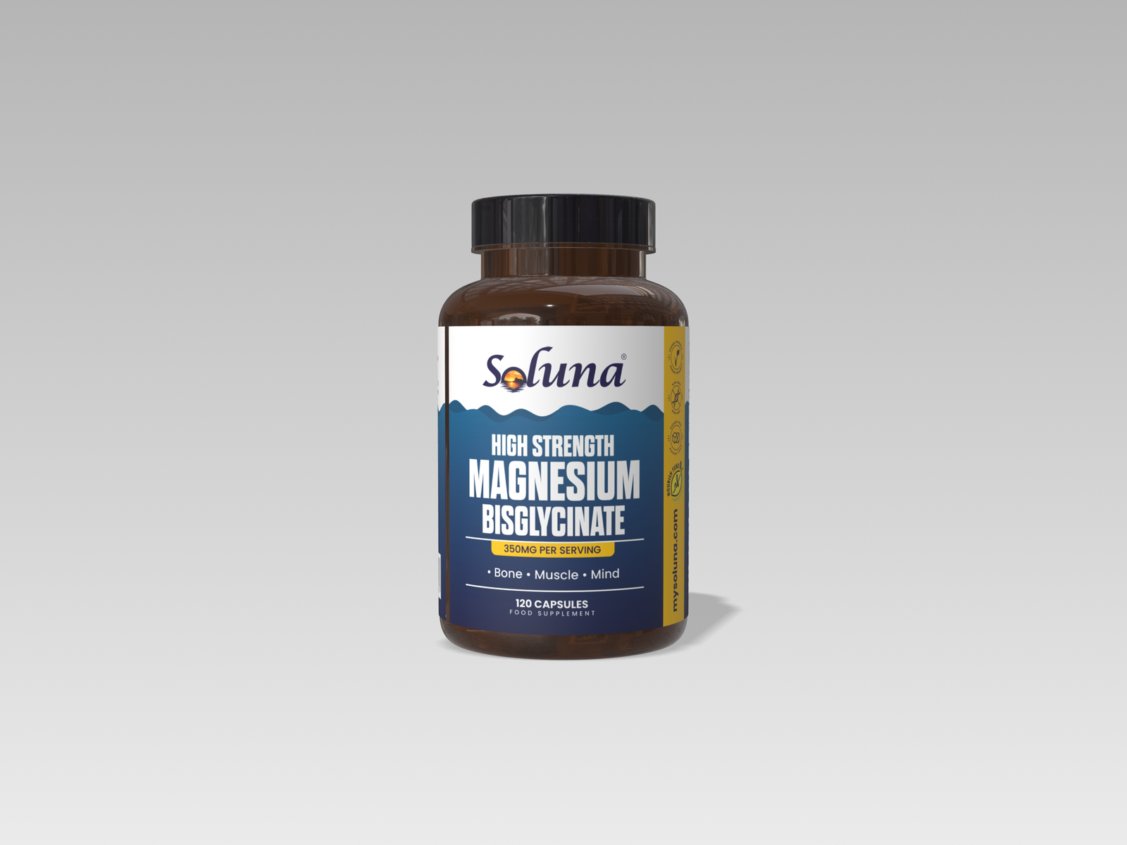 High Strength Magnesium Bisglycinate 350mg 120 Capsules