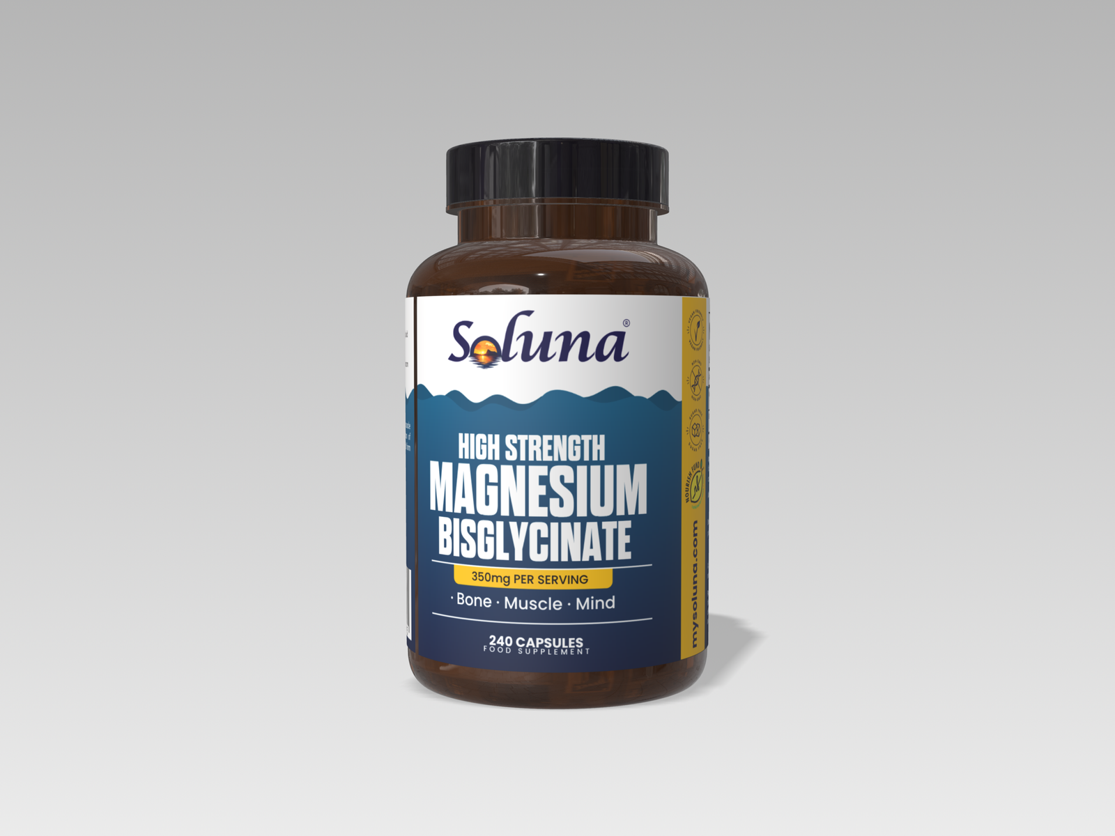 High Strength Magnesium Bisglycinate 350mg 240 Capsules